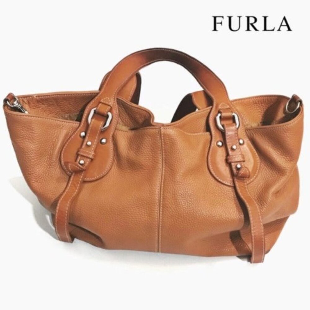 FURLA Slouchy Leather Shoulder Bag